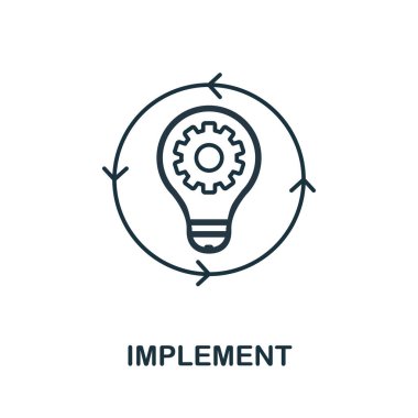 Çizgi simgesini uygula. İş idaresi koleksiyonundan ince bir parça. Web tasarımı, uygulamalar ve yazılım için basit uygulama simgesi