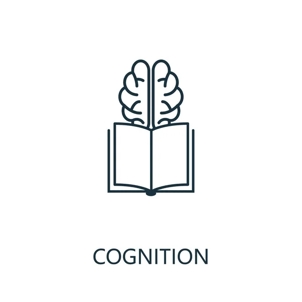 Kognition tunn linje ikon. Kreativ enkel design från artificiell intelligens ikoner samling. Disposition kognition ikon för webbdesign och mobilappar — Stock vektor