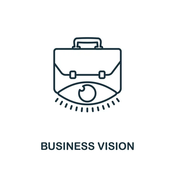 Business Vision Ikone. Linienstilelement aus der Business Strategy Collection. Thin Business Vision Icon für Webdesign, Software und Infografik — Stockvektor