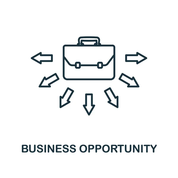 Business Opportunity-Symbol. Linienstilelement aus der Business Strategy Collection. Thin Business Opportunity Icon für Webdesign, Software und Infografik — Stockvektor