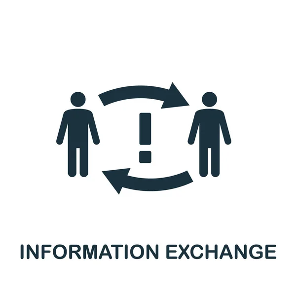 Informationsaustausch. Einfaches Element aus der Business-Technologie-Sammlung. Gefülltes Informationsaustauschsymbol für Vorlagen, Infografiken und mehr — Stockvektor