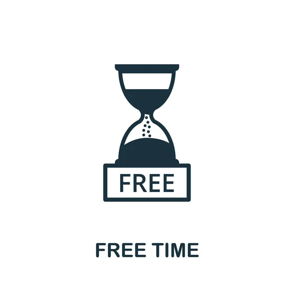 Free Time Icon. Einfaches Element aus der Business-Technologie-Sammlung. Gefülltes Freizeitsymbol für Vorlagen, Infografiken und mehr — Stockvektor