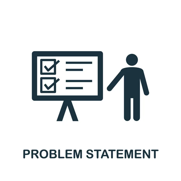 Probleemverklaring icoon. Eenvoudig element uit de bedrijfstechnologie collectie. Gevulde probleemverklaring pictogram voor sjablonen, infographics en meer — Stockvector