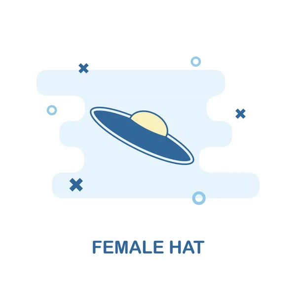 Pictograma Pălărie feminină. Design în stil monocrom din colecția de pictograme de haine. UI și UX. Pixel perfect pictograma pălărie feminină. Pentru web design, aplicații, software, utilizare de imprimare . — Vector de stoc