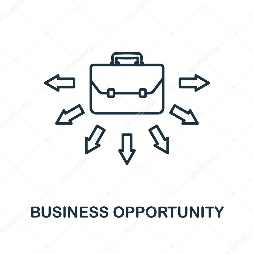 Business Opportunity icon. Line style element from business strategy collection. Thin Business Opportunity icon for web design, software and infographics.