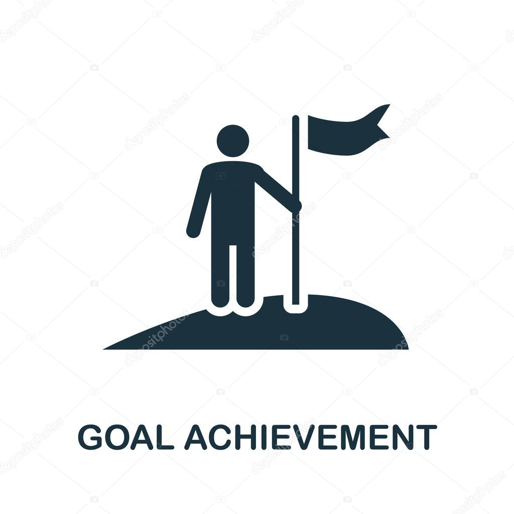 Goal Achievement icon. Creative element sign from business technology collection. Monochrome Goal Achievement icon for templates, infographics and more.