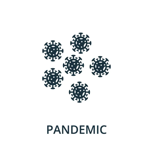 Pandemie-Symbol. Einfache Illustration aus der Coronavirus-Sammlung. Kreatives Pandemie-Symbol für Webdesign, Vorlagen, Infografiken und mehr — Stockvektor