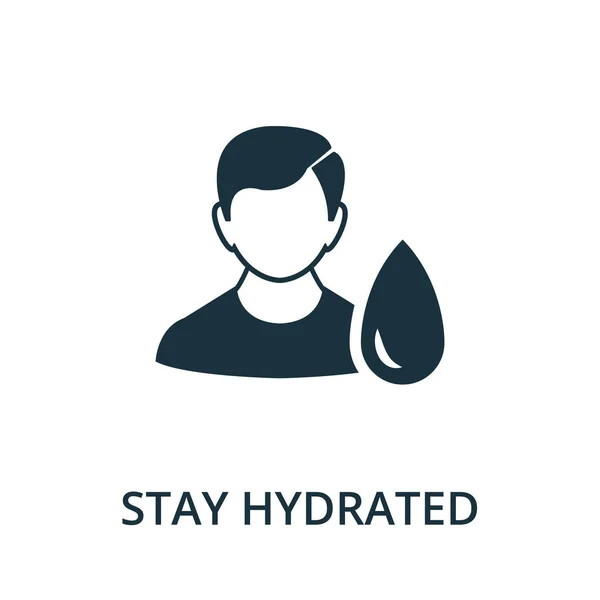 Mantente hidratado icono. Ilustración simple de la colección coronavirus. Icono de Creative Stay Hydrated para diseño web, plantillas, infografías y más — Vector de stock