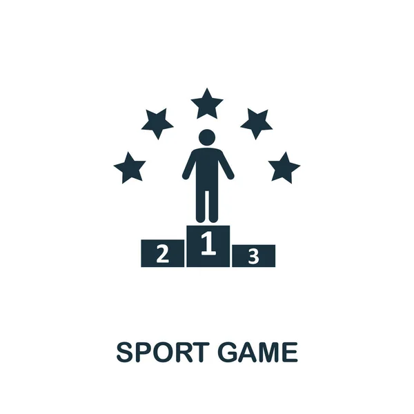 스포츠 게임 아이콘. 게임 개발 컬렉션의 간단 한 요소입니다. 템플릿, 인포 그래픽등을 위한 필 드 스포츠 게임 아이콘 — 스톡 벡터