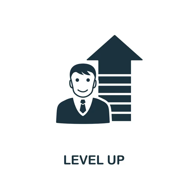 Level Up vektor ikon szimbólum. Kreatív jel a gamifikációs ikonok gyűjteményéből. Töltve lapos Level Up ikon számítógép és mobil — Stock Vector
