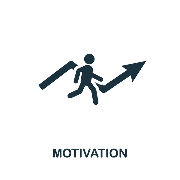 Simbolo icona vettoriale di motivazione. Segno creativo dalla collezione di icone di gamification. Icona di motivazione piatta riempita per computer e dispositivi mobili — Vettoriale Stock