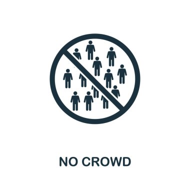 Kalabalık simgesi yok. Yeni normallik koleksiyonundan monokrom unsuru. Pankart, bilgi grafikleri ve şablonlar için kalabalık simgesi yok.