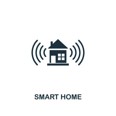 Akıllı Ev ikonu. Akıllı ev simgeleri koleksiyonundan yaratıcı element tasarımı. Web tasarımı, uygulamalar, yazılımlar, yazdırma kullanımı için piksel mükemmel Smart Home simgesi.