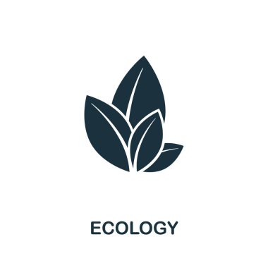 Ekoloji vektör çizimi. Bilim simgeleri koleksiyonundan yaratıcı bir işaret. Bilgisayar ve mobil için düz ekoloji ikonu. Sembol, logo vektör grafikleri.