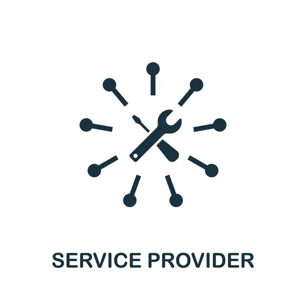 Service Provider icon. Simple creative element. Filled monochrome Service Provider icon for templates, infographics and banners — ストックベクタ