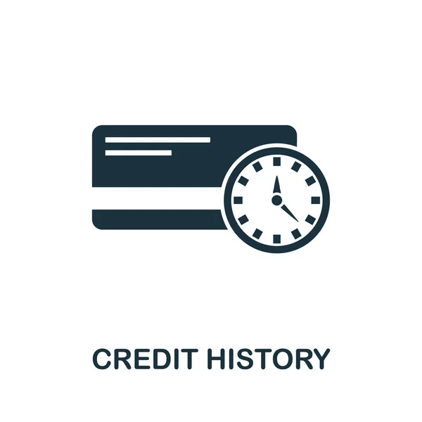 Credit History icon. Simple creative element. Filled monochrome Credit History icon for templates, infographics and banners — Stock Vector