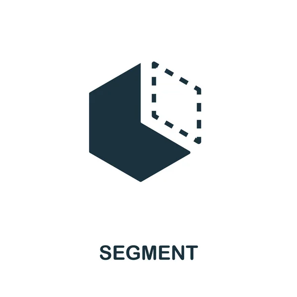 Icône de segment. Élément créatif simple. Icône de segment monochrome remplie pour modèles, infographies et bannières — Image vectorielle