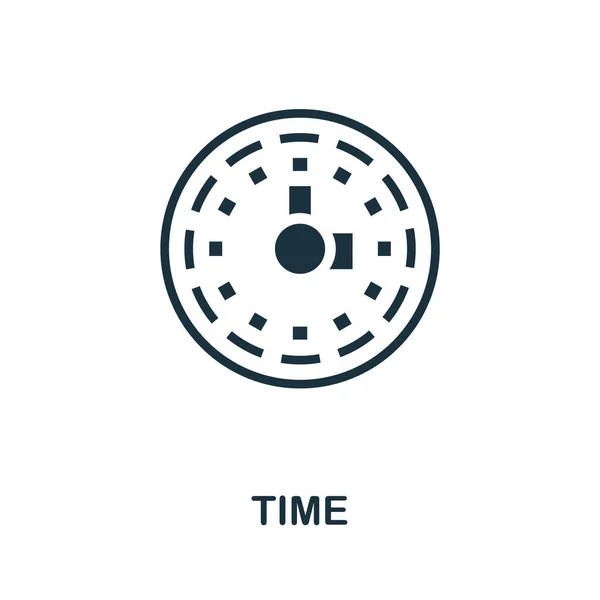 Ikona času. Jednoduchý tvůrčí prvek. Vyplněná monochromatická ikona času pro šablony, infografiku a bannery — Stockový vektor