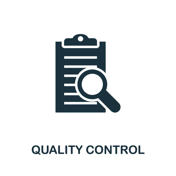 Quality Control icon. Simple creative element. Filled monochrome Quality Control icon for templates, infographics and banners — Stock Vector