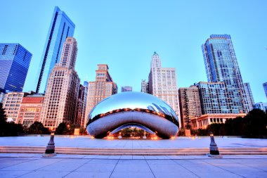 Gate - Sunrise, Chicago Millenium Park fasulye bulut