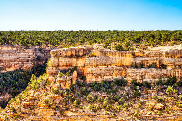 Small Houses in the Rock in Mesa Verde National Park, Colorado, USA  