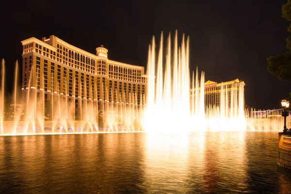 Las Vegas Usa October Fountain Show Front Bellagio Hotel Casino — Stock Photo, Image