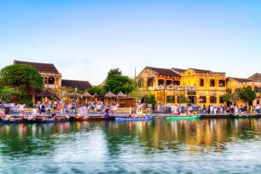 Güneşli bir günde Hoi An City, Vietnam   