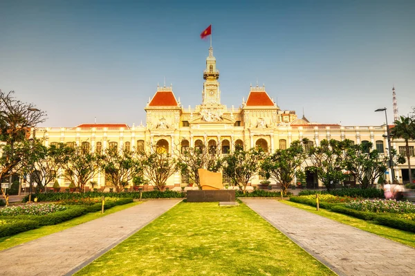 Comitato Popolare Chi Minh City Tramonto Vietnam Parole Chiave Vietnam — Foto Stock