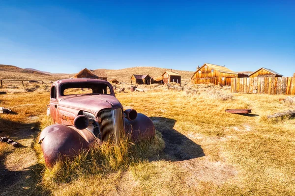 Carro Velho Bodie Ghost Town Parque Estadual Histórico Califórnia Eua — Fotografia de Stock