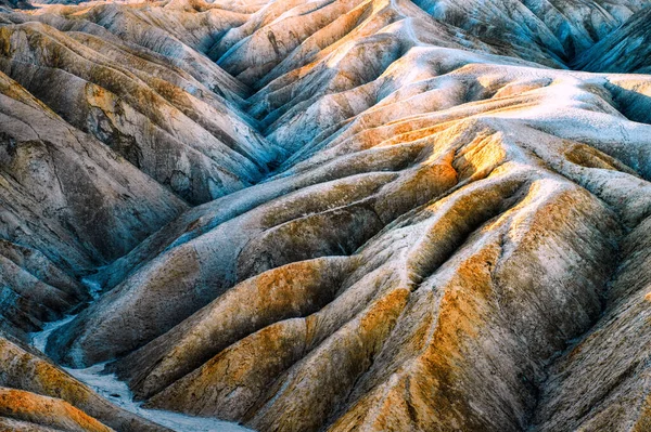 Badlands Vue Zabriskie Point Dans Parc National Death Valley Coucher — Photo