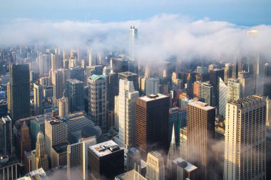 Chicago Skyline Aerial View, Illinois, ABD 