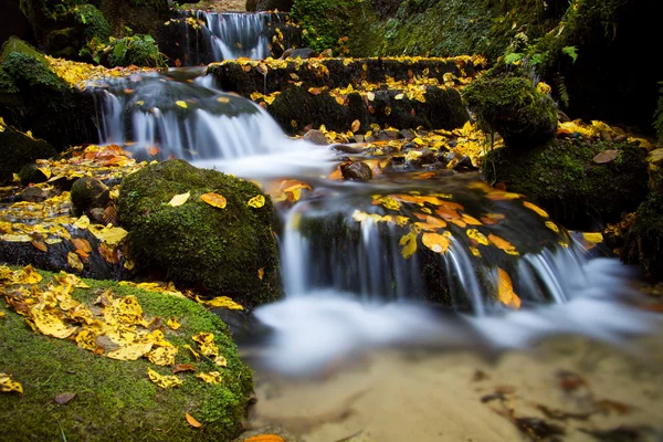 Autumn waterfall, Czech-Saxon Switzerland — Stock Photo, Image