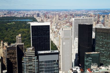 Central Park ve Midtown, New York City havadan görünümü