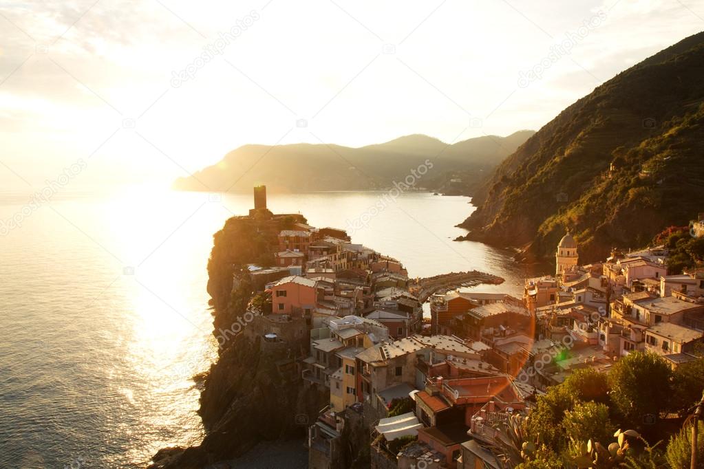 Vernazza Village at Sunset, Cinque Terre, Italy