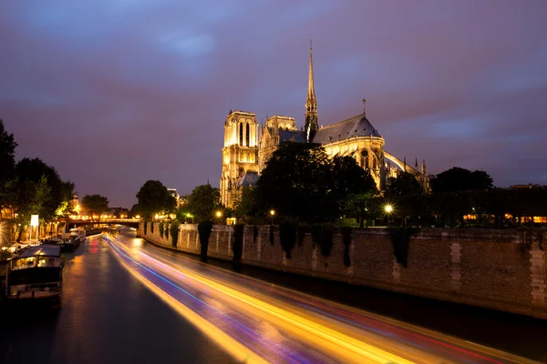 Notre Dame de Paris la apus, Franța — Fotografie, imagine de stoc