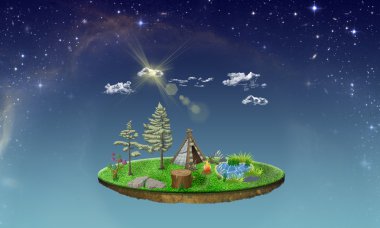 Floating Island clipart
