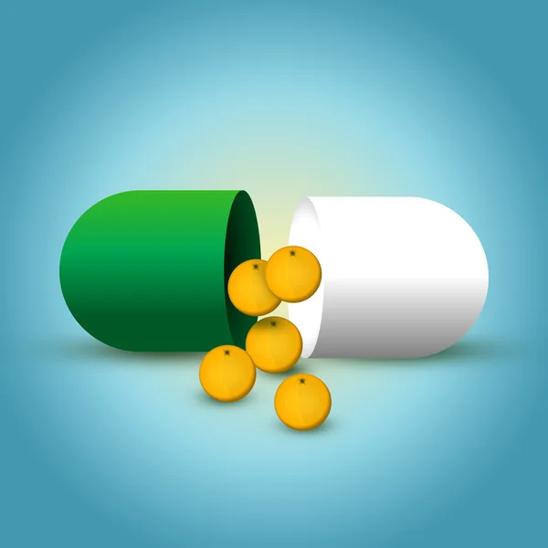 Supplemento di vitamina capsula — Foto Stock