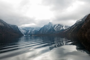 Konigsee Gölü, Berchtesgaden, Almanya