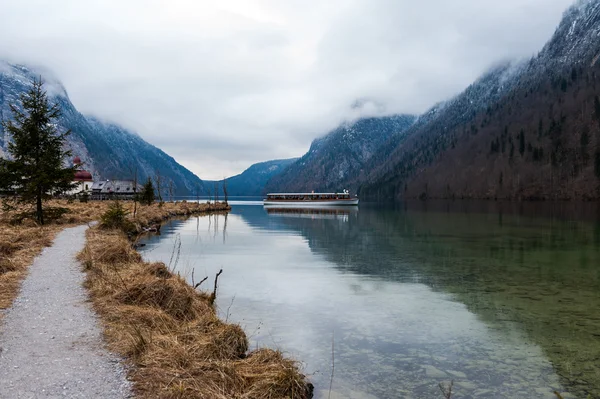 Konigsee lake, Berchtesgaden, Německo — Stock fotografie