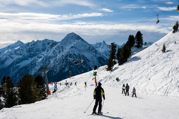 Área de esqui em Mayrhofen, Áustria — Fotografia de Stock