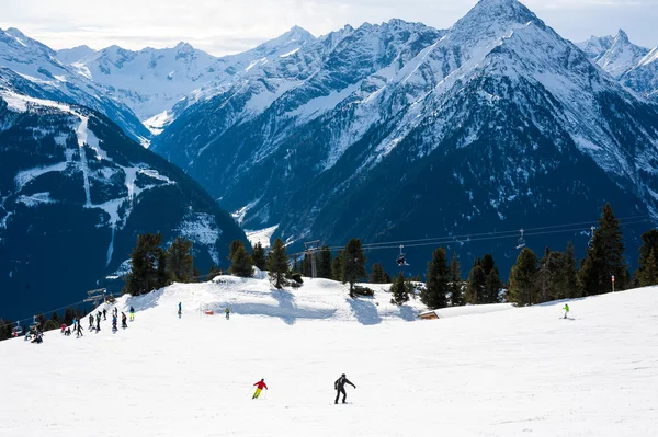 Skidområdet i Mayrhofen, Österrike — Stockfoto
