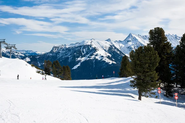 Área de esqui em Mayrhofen, Áustria — Fotografia de Stock