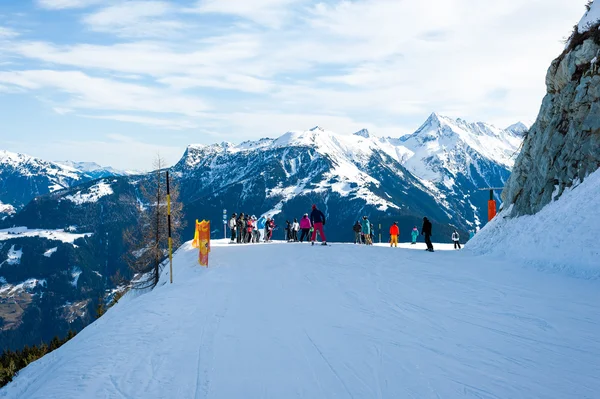 Skigebied in Mayrhofen, Oostenrijk — Stockfoto