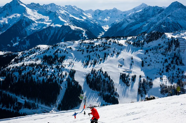 Ski area in Mayrhofen, Austria — Stock Photo, Image