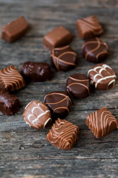 異なるチョコレート菓子 — ストック写真