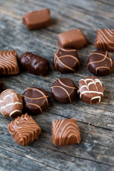 異なるチョコレート菓子 — ストック写真