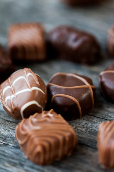 異なるチョコレート菓子 — ストック写真