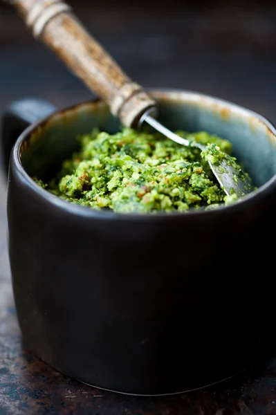 Stock image Fresh homemade pesto