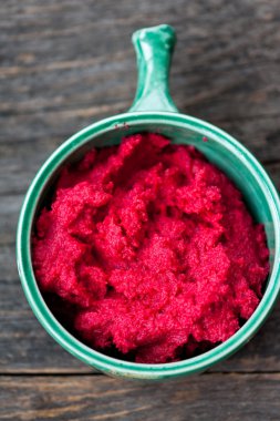 Beetroot mash in a bowl clipart