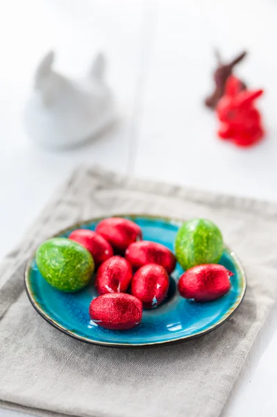 Easter chocolate eggs — Stock Photo, Image